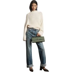 Anthropologie The Austyn High-Rise Cuffed Wide Leg Jeans by Pilcro Women’s 25